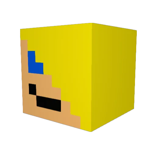 LabGrabben Minecraft avatar head, 3D render