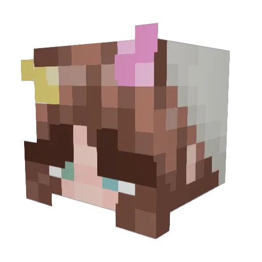 Lab_Girl_Aimee Minecraft avatar head, 3D render