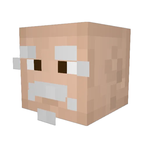 Labaguet Minecraft avatar head, 3D render