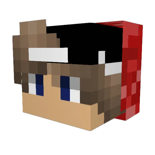 Labalibe Minecraft avatar head, 3D render