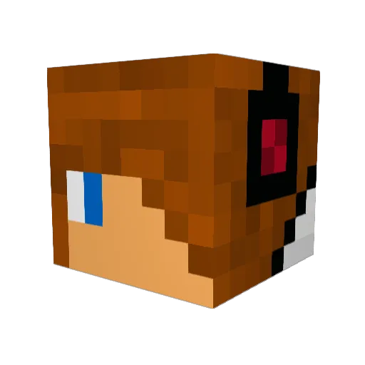 LabanTVextra Minecraft avatar head, 3D render