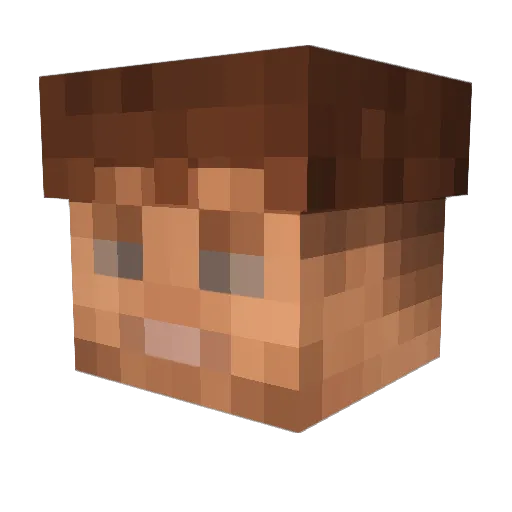 Labanope Minecraft avatar head, 3D render