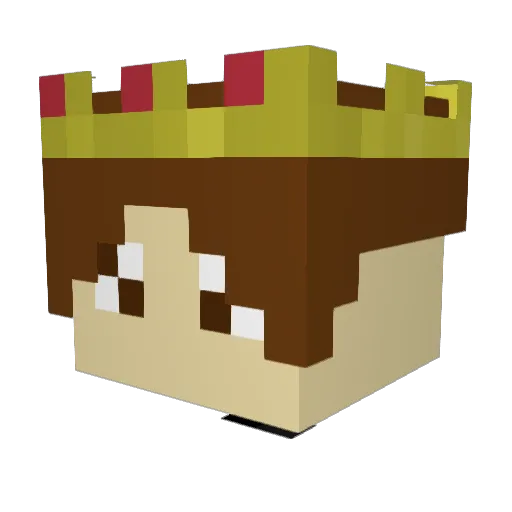 Labbika Minecraft avatar head, 3D render