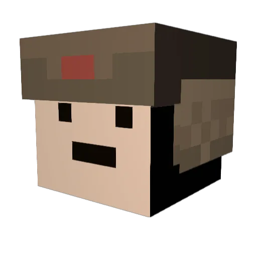 Labios_YT Minecraft avatar head, 3D render