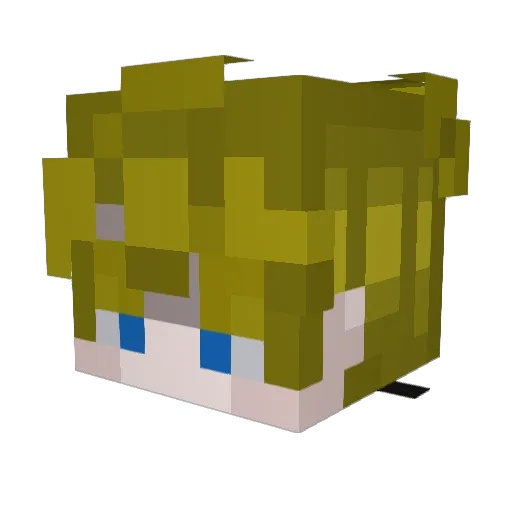 Laboom Minecraft avatar head, 3D render