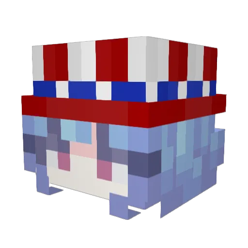 LaborDay Minecraft avatar head, 3D render