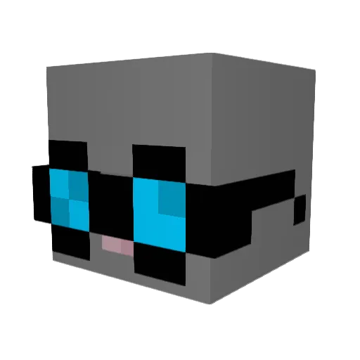 Labr4ty Minecraft avatar head, 3D render