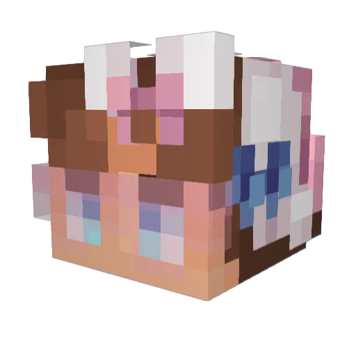 Labriae Minecraft avatar head, 3D render