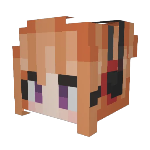 LabrysFox Minecraft avatar head, 3D render