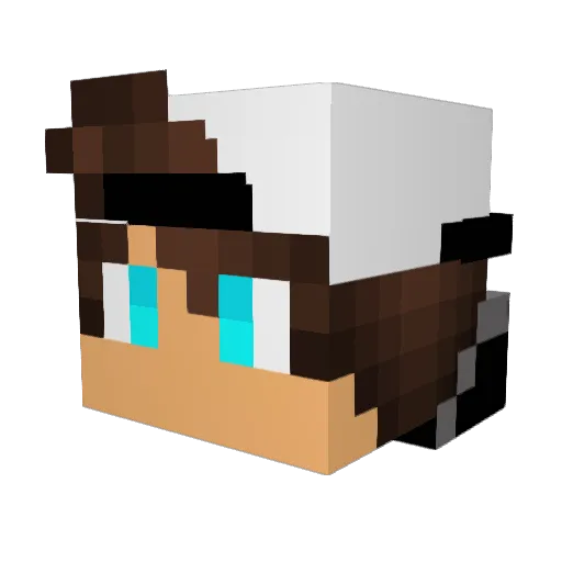 Labtoy Minecraft avatar head, 3D render