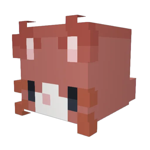 Labua Minecraft avatar head, 3D render