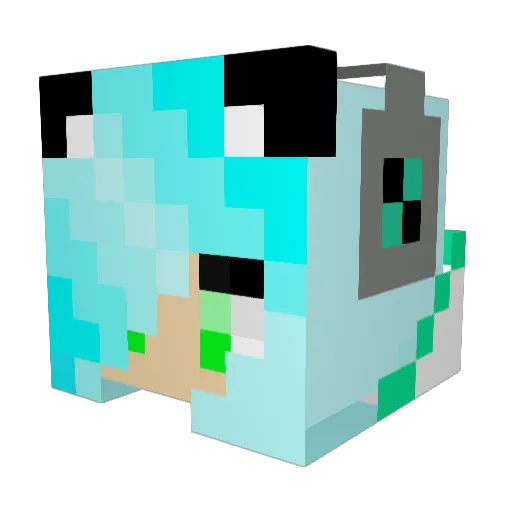 Labyriinth Minecraft avatar head, 3D render