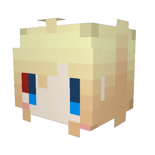 LabyrinthGrisaia Minecraft avatar head, 3D render