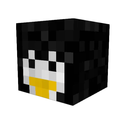Labyrinthine Minecraft avatar head, 3D render