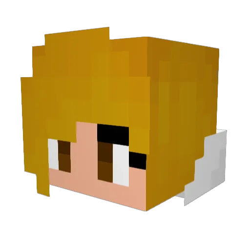 Lac_Rose Minecraft avatar head, 3D render