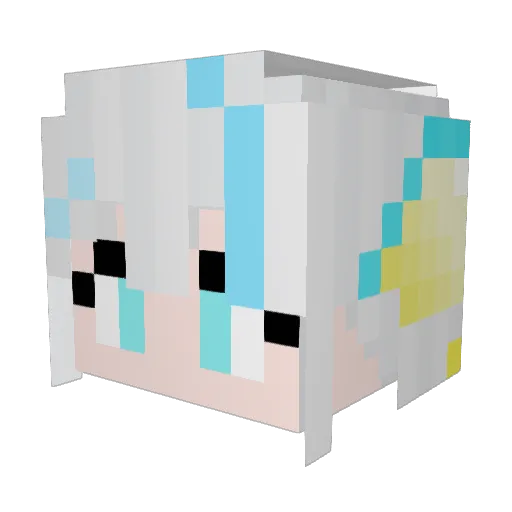 Lacanth Minecraft avatar head, 3D render