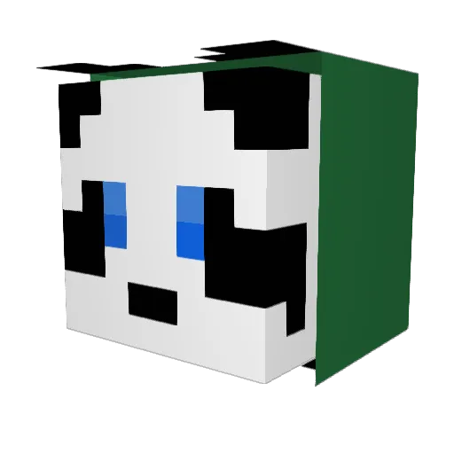 Lacarus Minecraft avatar head, 3D render