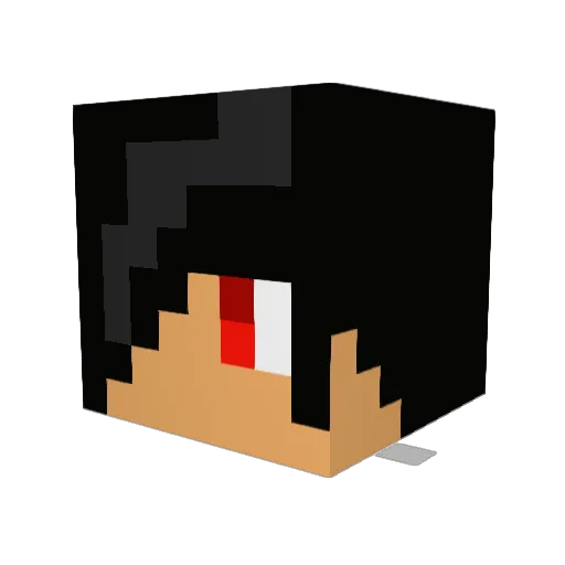 Lacatus Minecraft avatar head, 3D render