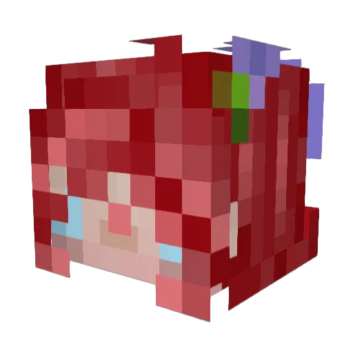 LaceForest Minecraft avatar head, 3D render