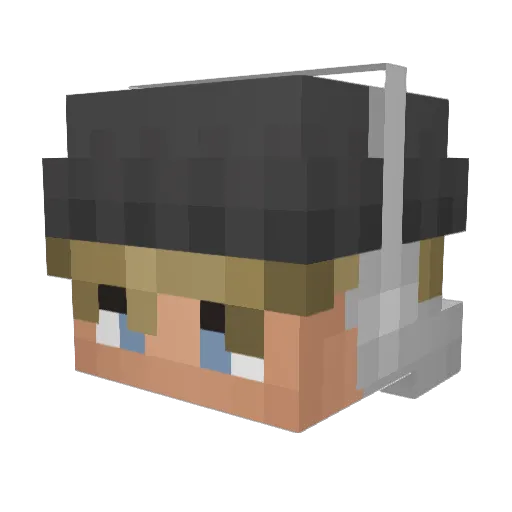 Lacertis Minecraft avatar head, 3D render