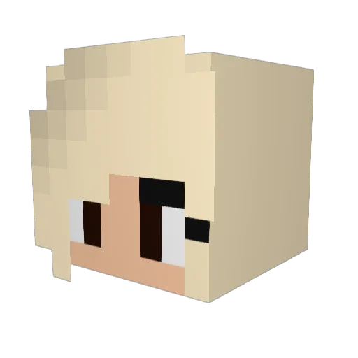 Lacey100 Minecraft avatar head, 3D render