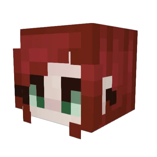 LaceyKazam Minecraft avatar head, 3D render