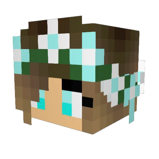 Lacey_13 Minecraft avatar head, 3D render