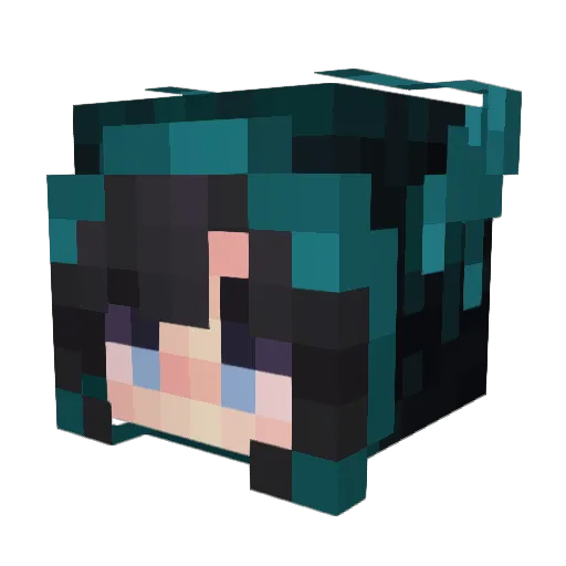 LachenderStaub Minecraft avatar head, 3D render