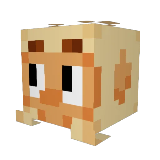 Lachguin Minecraft avatar head, 3D render