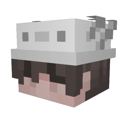 Lachiiim Minecraft avatar head, 3D render