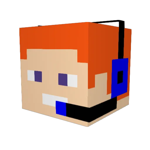 Lachlancraft77 Minecraft avatar head, 3D render