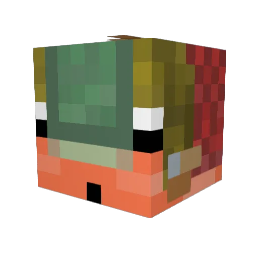 Lachsnacken1 Minecraft avatar head, 3D render