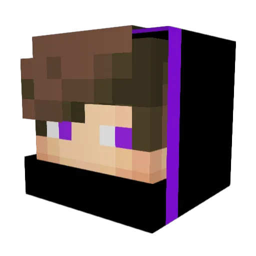 LachsnackenLP Minecraft avatar head, 3D render