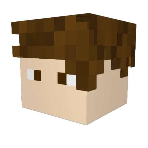 Lachstar34 Minecraft avatar head, 3D render