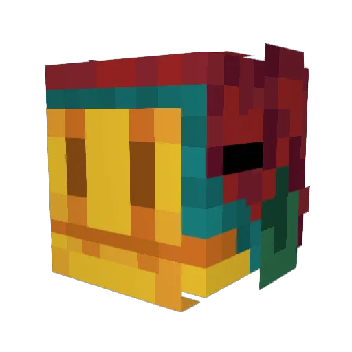 Lack1e Minecraft avatar head, 3D render