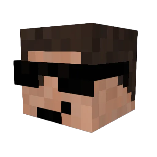 Lackaffe98 Minecraft avatar head, 3D render