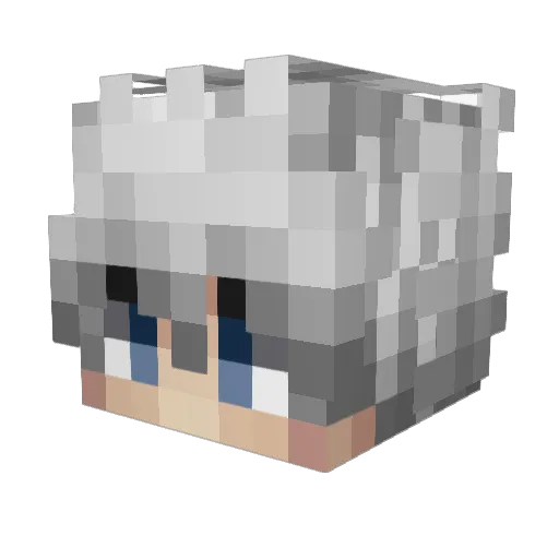 Lackasz Minecraft avatar head, 3D render