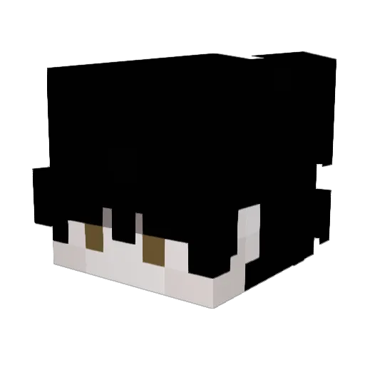 Lackbai Minecraft avatar head, 3D render