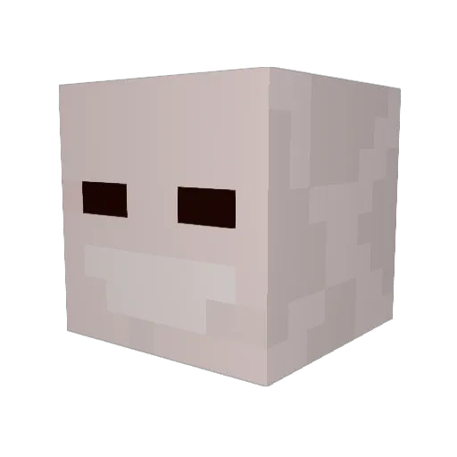 Lackiee Minecraft avatar head, 3D render