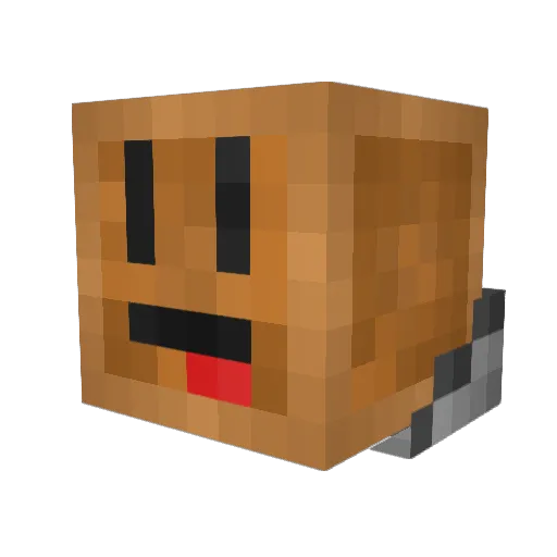 Lackinlui Minecraft avatar head, 3D render