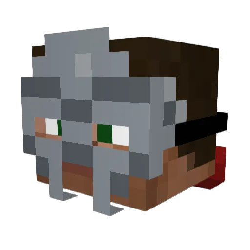 LacklustaMC Minecraft avatar head, 3D render