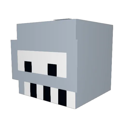 Lackmaster20 Minecraft avatar head, 3D render