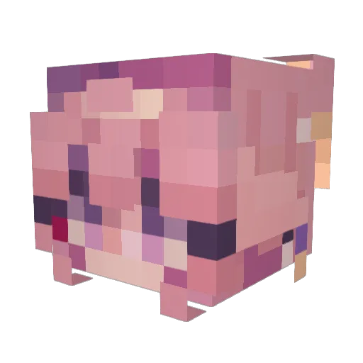 Lackohun Minecraft avatar head, 3D render
