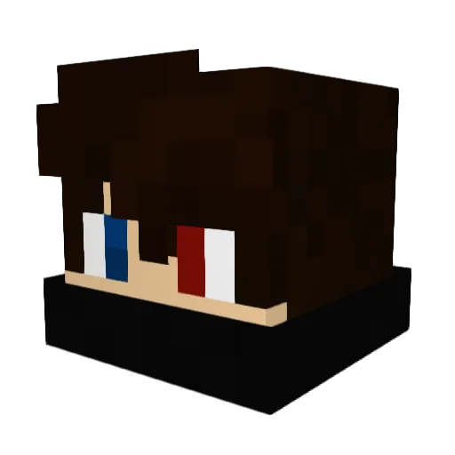 Lackote Minecraft avatar head, 3D render