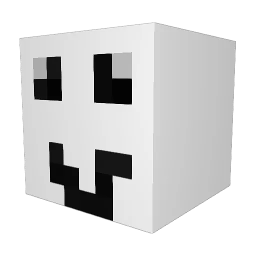 Lackout Minecraft avatar head, 3D render