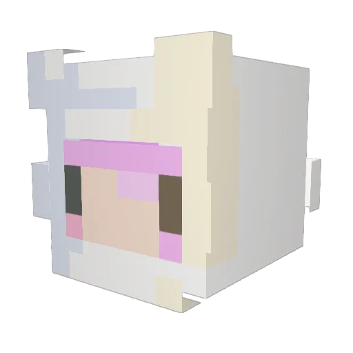 Lacktastrophe Minecraft avatar head, 3D render