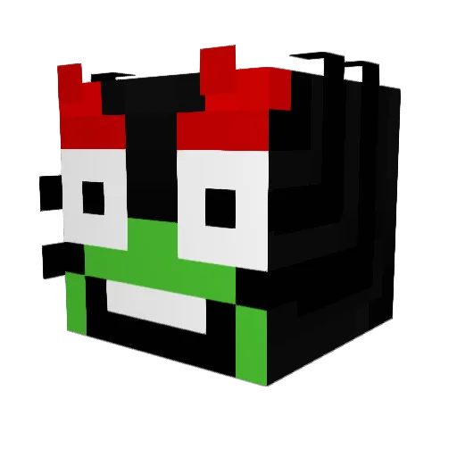 Laclipsey Minecraft avatar head, 3D render