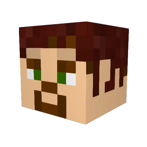 Laconfyr Minecraft avatar head, 3D render