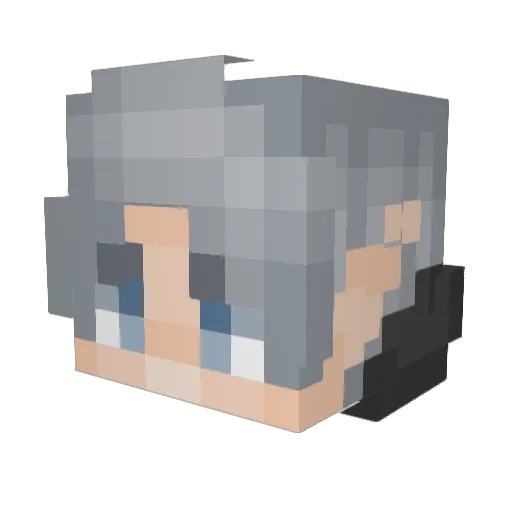 Lacosteeee Minecraft avatar head, 3D render