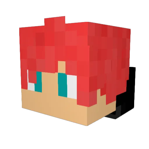 LacrioX4 Minecraft avatar head, 3D render